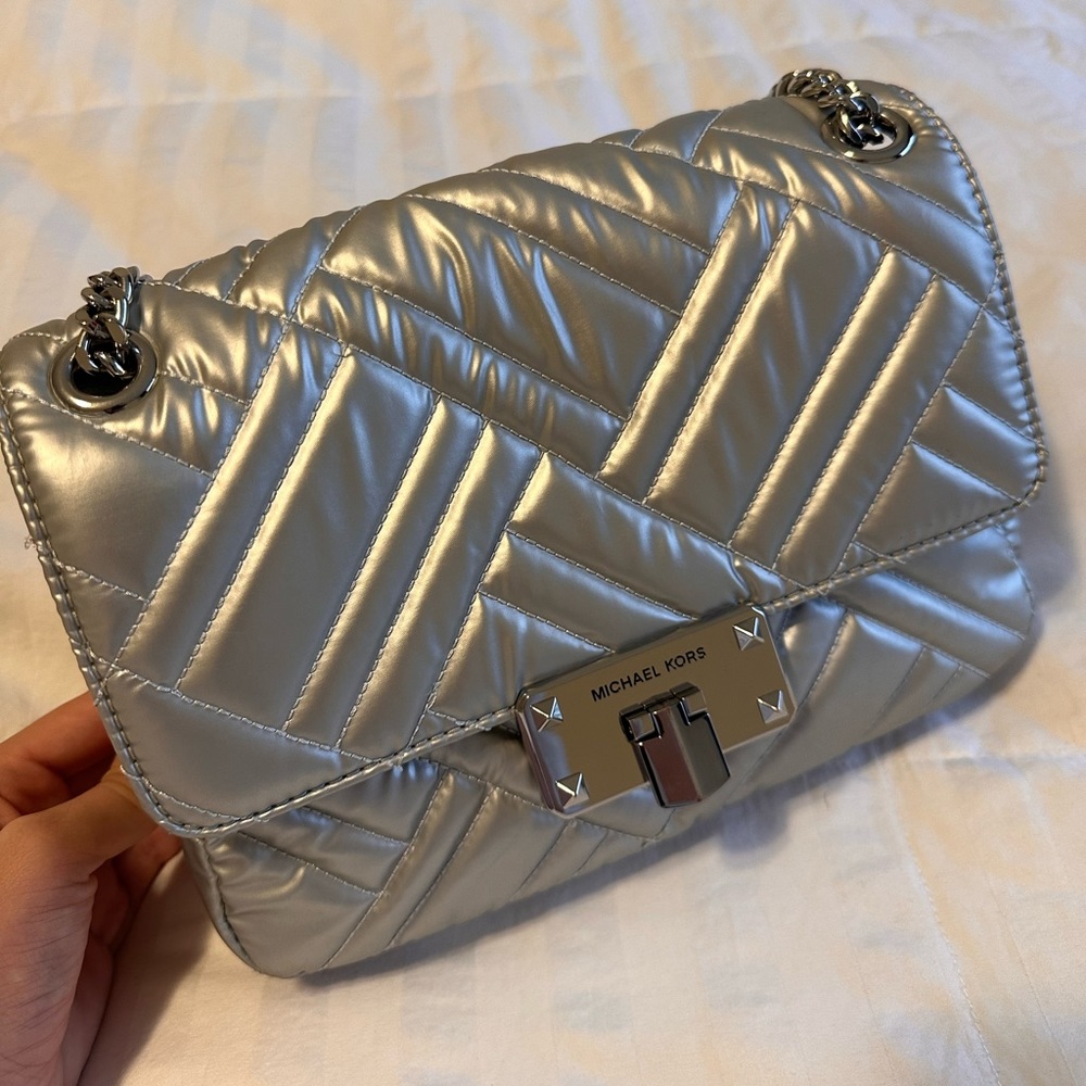 Brand new Silver Michael Kors bag
